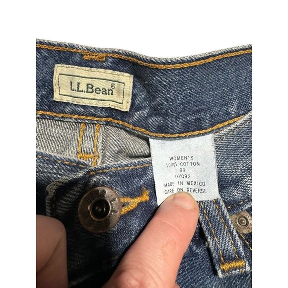 L.L. Bean Straight Cut Jeans Blue Size 8 - Picture 2 of 6
